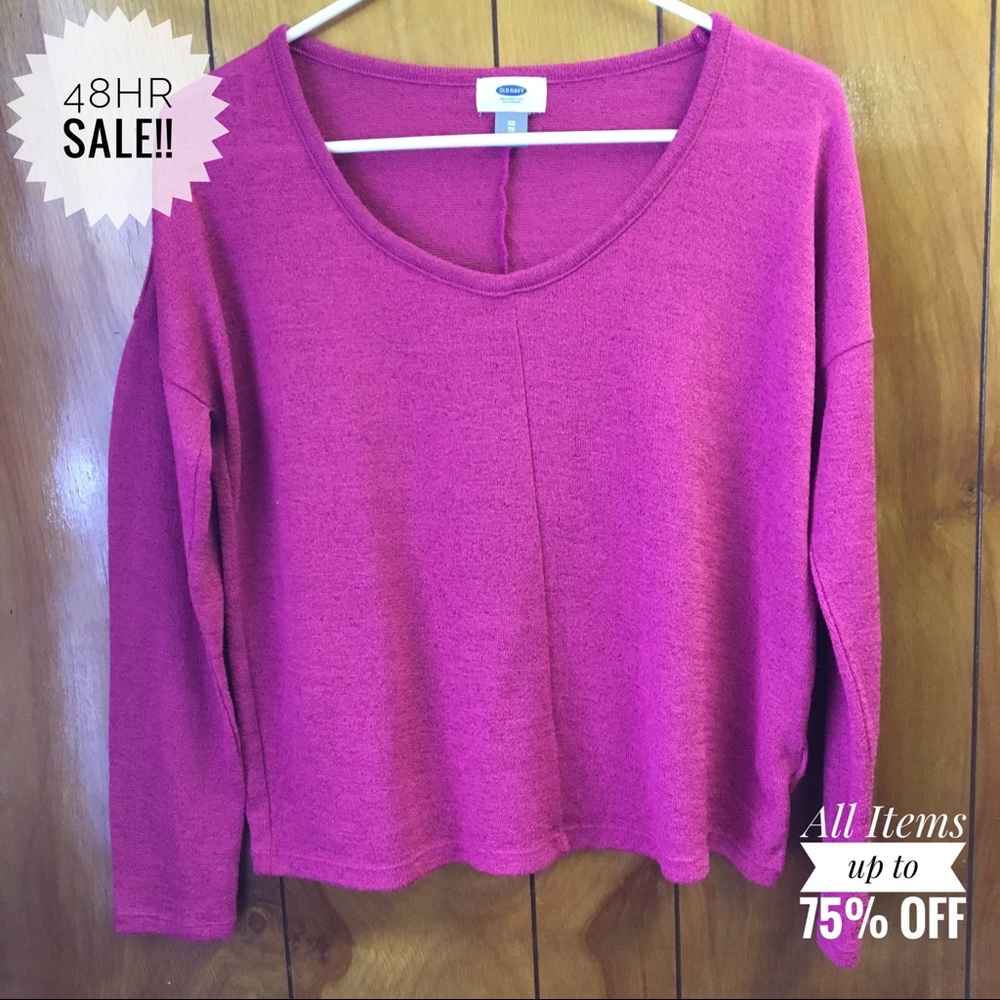 Old Nave Pink Long Sleeve Shirt Sweater XS